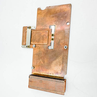Radiator z czystej miedzi, grzejnik zębaty o dużej gęstości, elementy elektroniczne, radiator z zębem łopaty, płyta miedziana