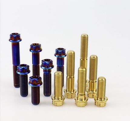 Śruby ze stopu tytanu M6 Torx w fantazyjnym kołnierzu do modyfikacji motocykla