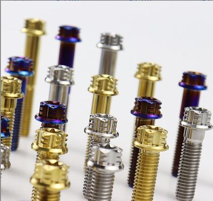Śruby ze stopu tytanu M6 Torx w fantazyjnym kołnierzu do modyfikacji motocykla